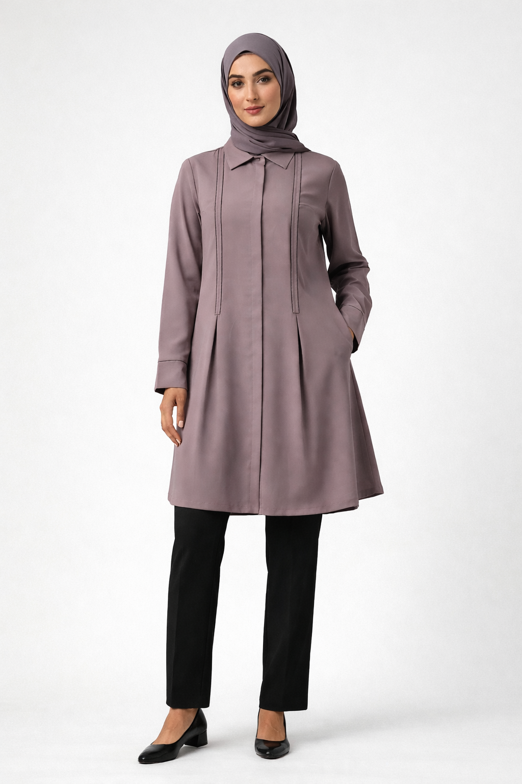 Aurelia Mauve Modest Tunic Al Armani's