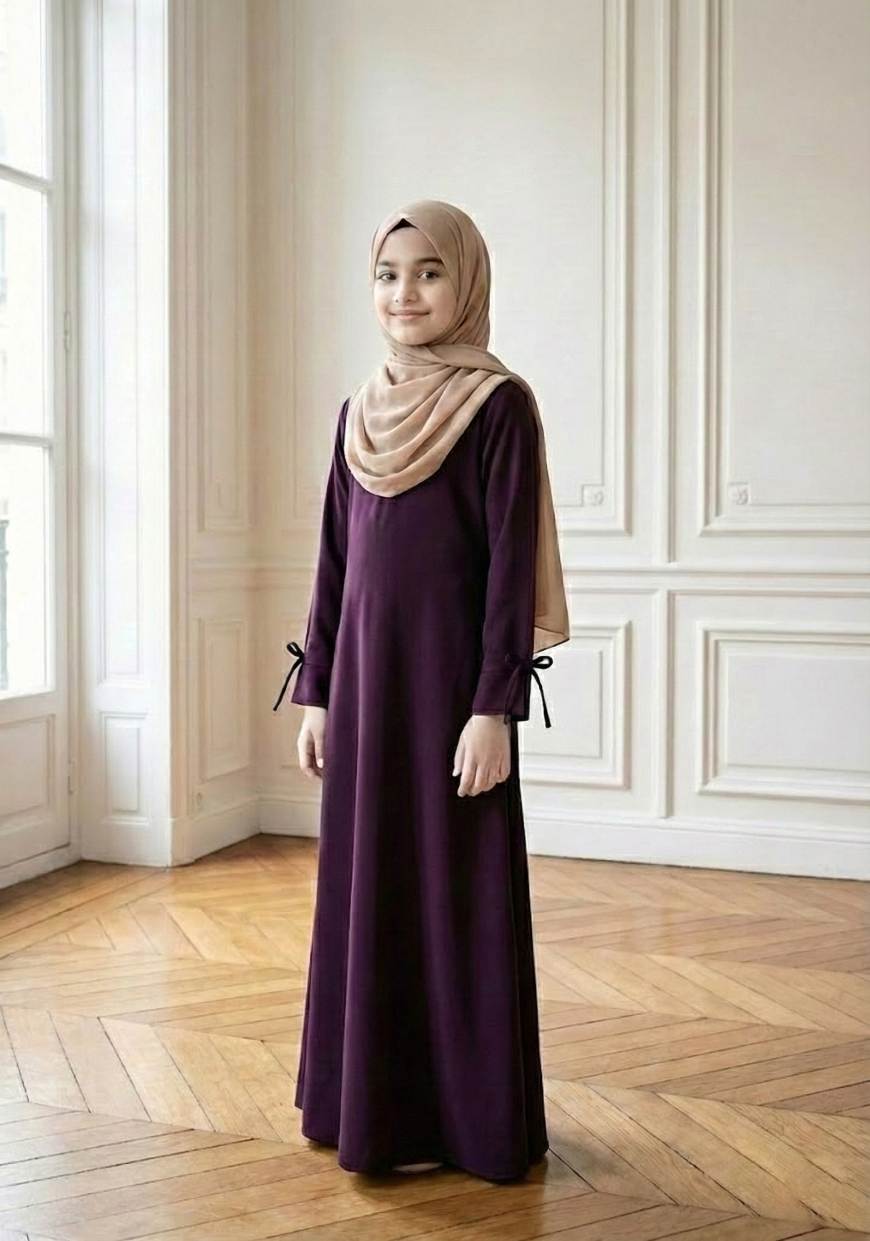 Bow string kids Abaya Al Armani's