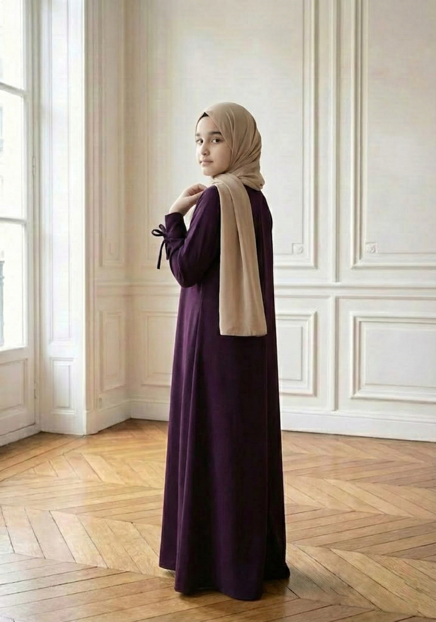 Bow string kids Abaya Al Armani's